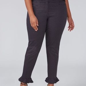 Lane Bryant Allie Ankle Pant Ruffled Hem SZ 24